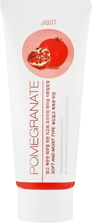 Пилинг-гель с экстрактом граната - Jigott Premium Facial Pomegranate Peeling Gel, 180 мл - фото N2