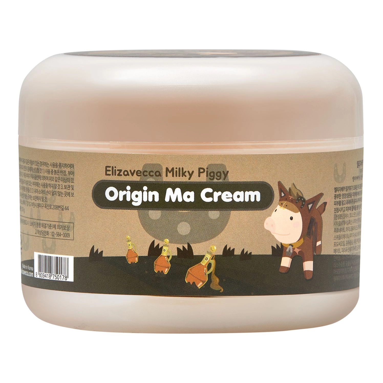 Питательный крем для лица с лошадиным жиром - Elizavecca Milky Piggy Origin Ma Cream, 100 мл - фото N1