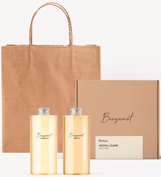 Подарунковий набір Гель для душу + Лосьйон - BATHPA Aroma Lounge Body Gift Set Bergamot, 300+300 мл - фото N1