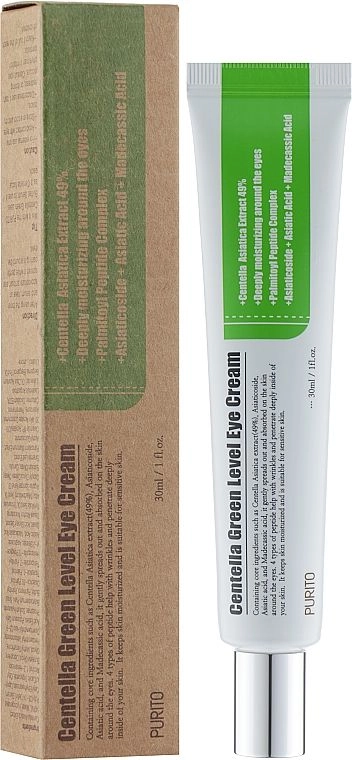 Підтягуючий крем для повік з пептидами та центелою - PURITO Centella Green Level Eye Cream, 30 мл - фото N1