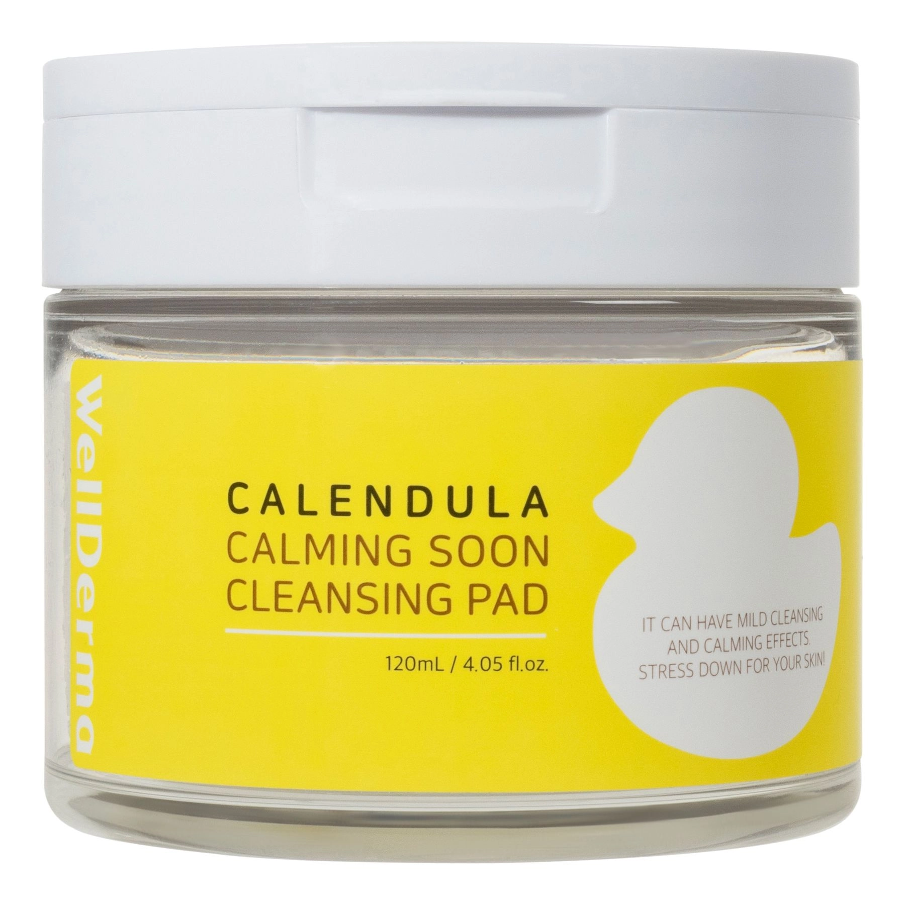 Подушечки косметичні просочені тоніком - WellDerma Calendula Calming Soon Cleansing Pad, 60 шт - фото N1