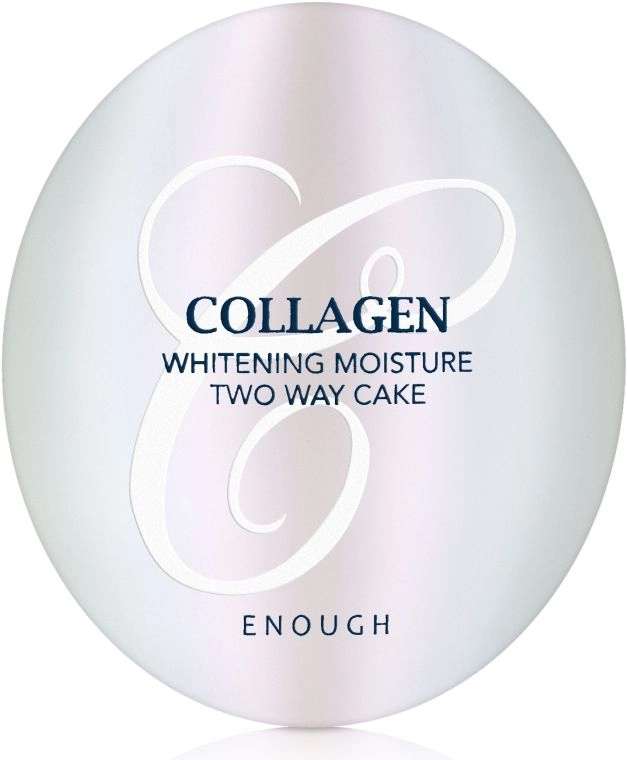 Пудра зі змінним блоком - Enough Collagen 3 in 1 Whitening Moisture Two Way Cake SPF 28, тон 21, 13+13 г - фото N2