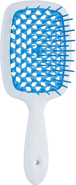 Расческа для волос - Janeke Superbrush, белый с голубым - фото N1