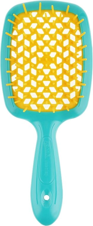 Расческа для волос - Janeke Superbrush, бирюзовый с желтым - фото N1