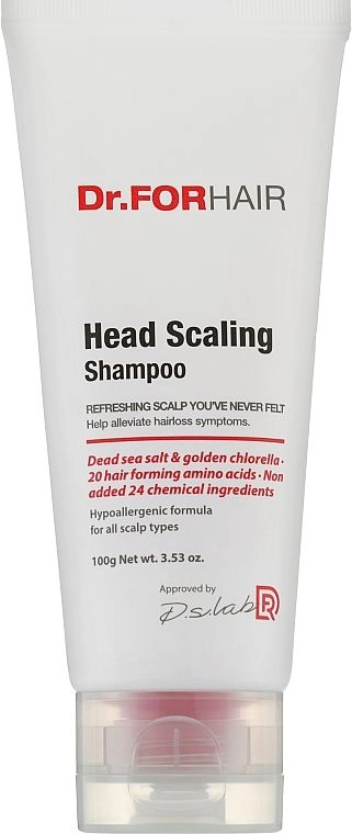 Шампунь з часточками солі для глибокого очищення шкіри голови - Dr. ForHair Head Scaling Shampoo, 100 мл - фото N1
