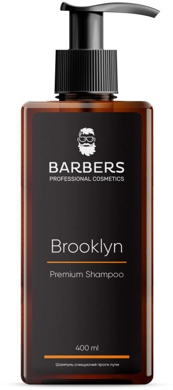 Шампунь для чоловіків проти лупи - Barbers Brooklyn Premium Shampoo, 400 мл - фото N1