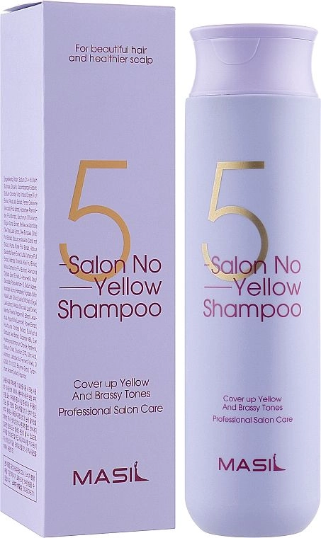 Тонуючий шампунь проти жовтизни освітленого волосся - Masil 5 Salon No Yellow Shampoo, 300 мл - фото N1