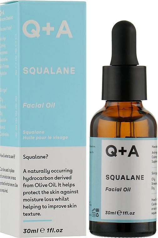 Скваланова олія для обличчя - Q+A Squalane Facial Oil, 30 мл - фото N1