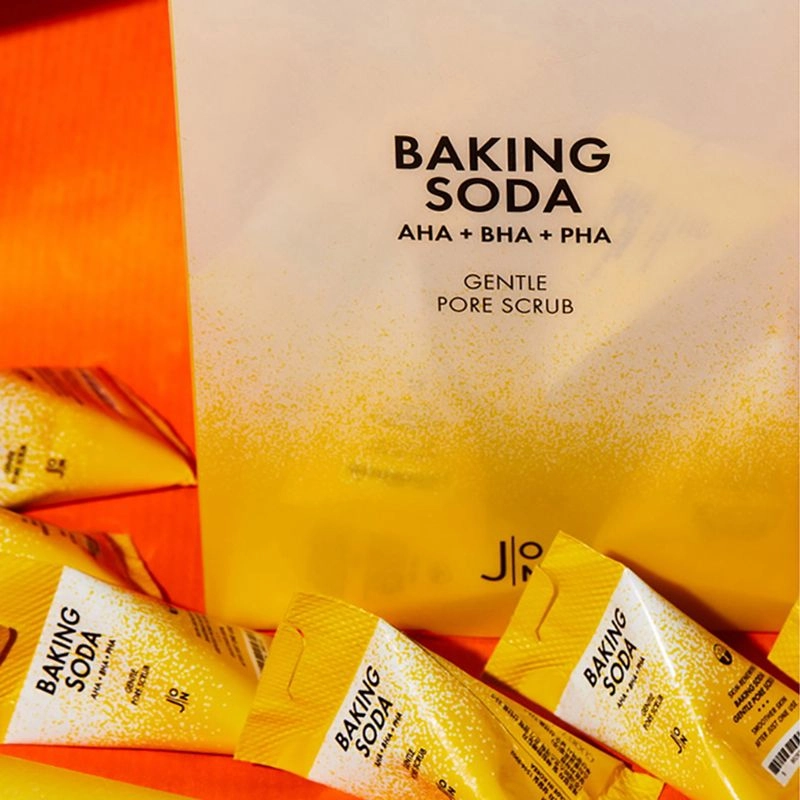 Содовий скраб пілінг для обличчя - J:ON Baking Soda Gentle Pore Scrub, 5 гр - фото N5