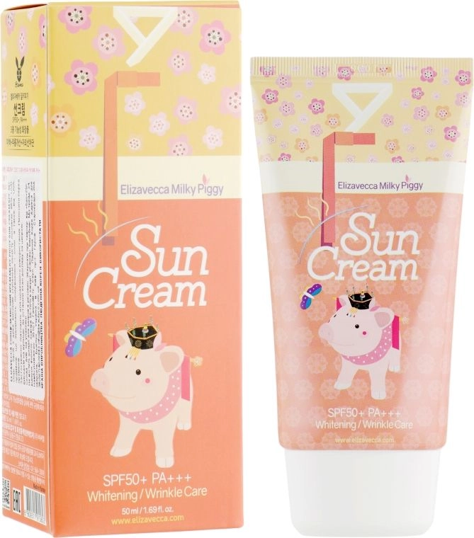 Сонцезахисний крем - Elizavecca Face Care Milky Piggy Sun Cream SPF 50, 50 мл - фото N1