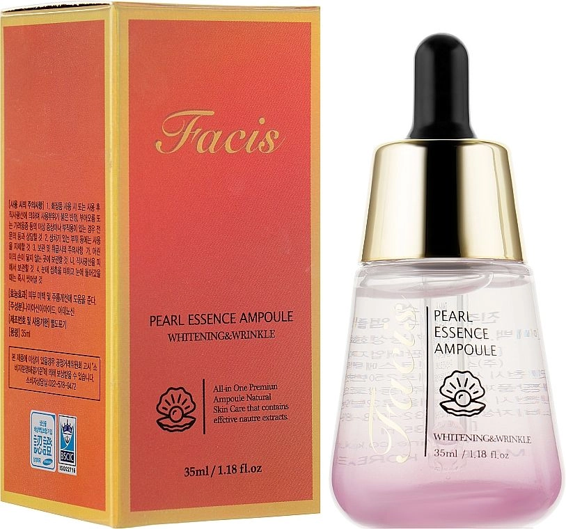 Сироватка для обличчя з екстрактом перлів - Facis Pearl Essence Ampoule, 35 мл - фото N1