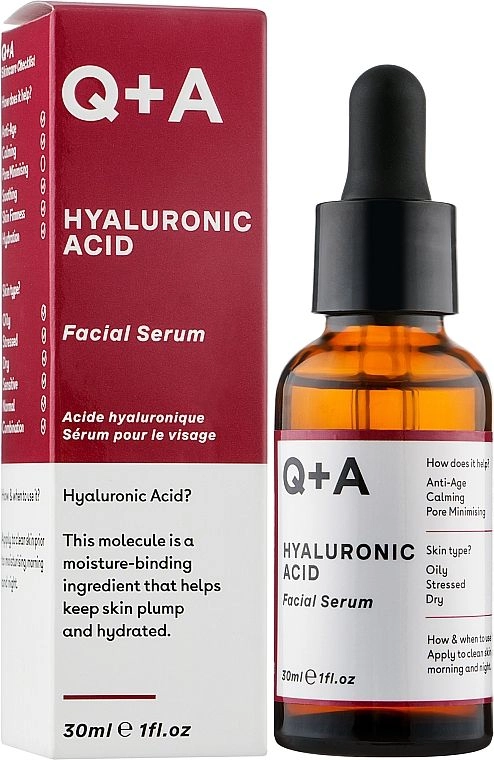 Сыворотка для лица с гиалуроновой кислотой - Q+A Hyaluronic Acid Facial Serum, 30 мл - фото N1