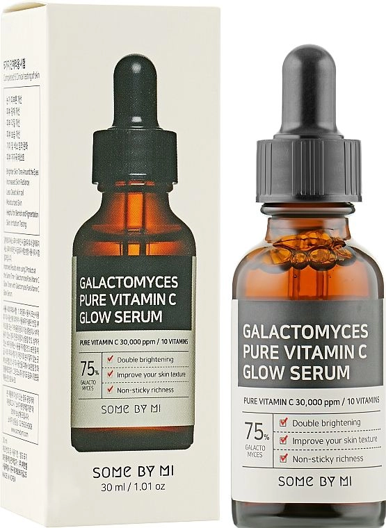 Сироватка для сяйва шкіри з вітаміном С та галактомісісом - Some By Mi Galactomyces Pure Vitamin C Glow Serum, 30мл - фото N1