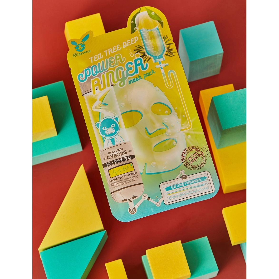 Тканевая маска для проблемной кожи - Elizavecca Face Care Tea Tree Deep Power Ringer Mask, 1 шт - фото N9