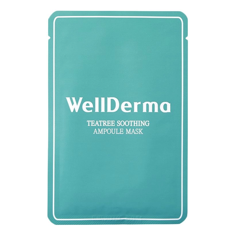 Тканинна маска з чайним деревом - WellDerma Teatree Trouble Care Ampoule Mask, 20 мл, 1шт - фото N1