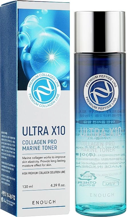 Enough Ultra X10 Collagen Pro Marine Toner Тонер з морським колагеном 130 мл - фото N1