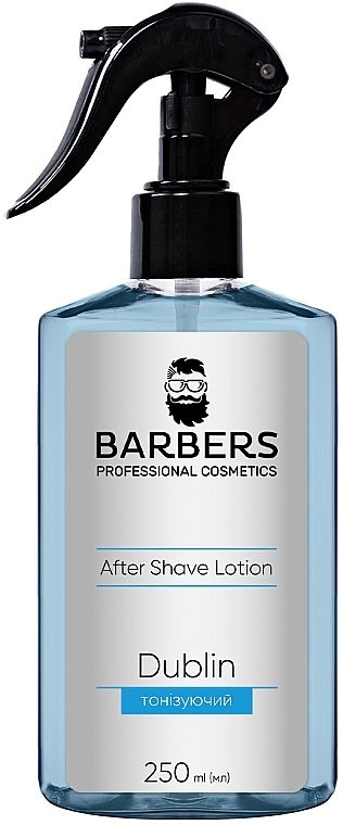 Тонізуючий лосьйон після гоління - Barbers Dublin Aftershave Lotion, 250 мл - фото N1
