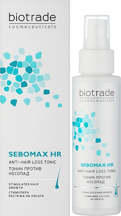 Тонізуючий лосьйон проти випадіння волосся - Biotrade Sebomax HR Anti-hair Loss Tonic, 75 мл - фото N1