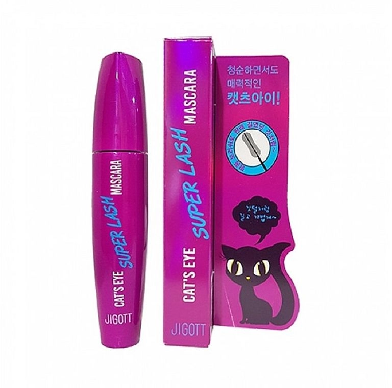 Подовжуюча туш для вій - Jigott Cat's Eye Super Lash Mascara, чорна, 12 г - фото N1