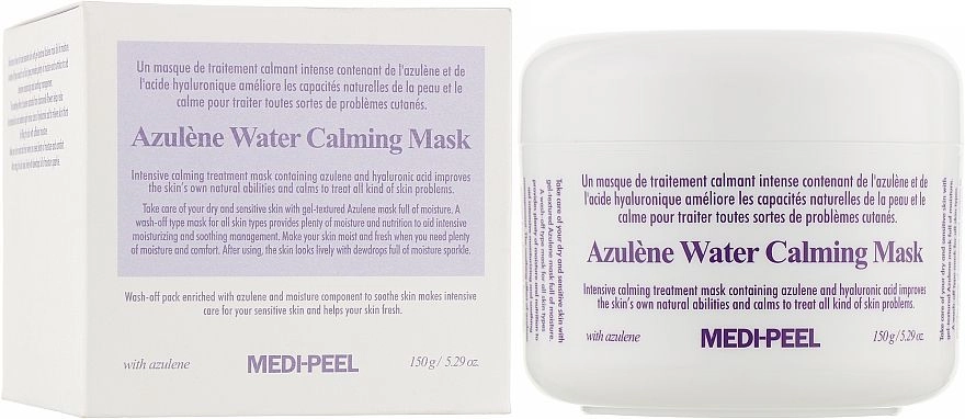 Успокаивающая маска для лица с азуленом - Medi peel Azulene Water Calming Mask, 150 мл - фото N2