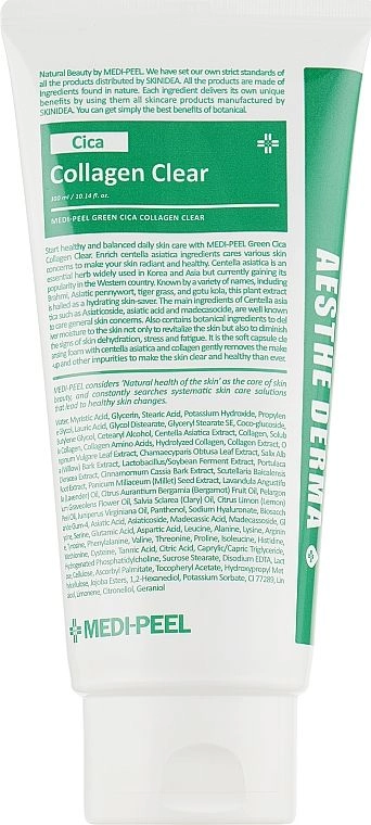 Успокаивающая очищающая пенка - Medi peel Green Cica Collagen Clear, 300 мл - фото N1