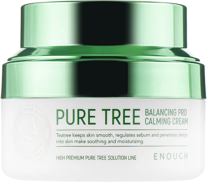 Заспокійливий крем з екстрактом чайного дерева - Enough Pure Tree Balancing Pro Calming Cream, 50 мл - фото N2