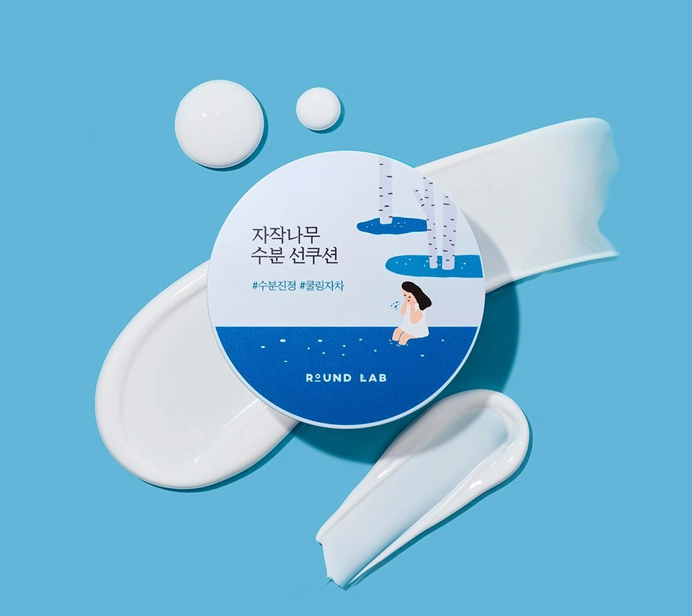 Увлажняющий солнцезащитный кушон с березовым соком - ROUND LAB Birch Juice Moisturizing Sun Cushion SPF 50+ PA++++, sample, 15 г - фото N3