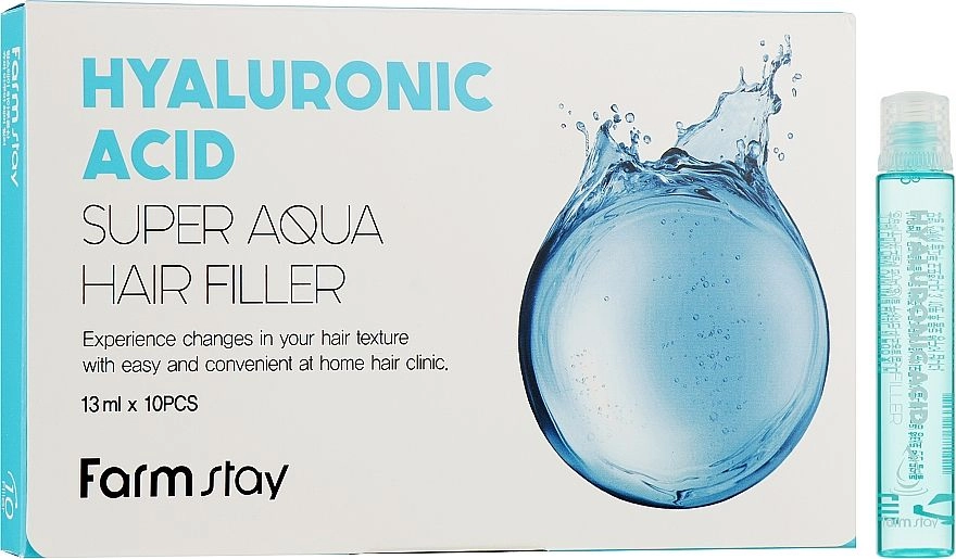 Зволожуючий філер з гіалуроновою кислотою - FarmStay FarmStay Hyaluronic Acid Super Aqua Hair Filler, 13 мл - фото N2