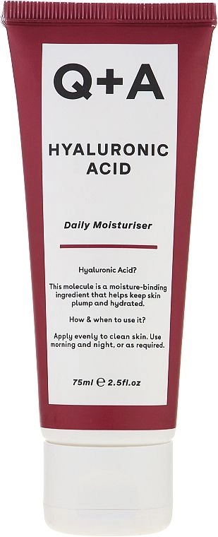 Зволожуючий крем для обличчя з гіалуроновою кислотою - Q+A Hyaluronic Acid Daily Moisturiser, 75 мл - фото N1