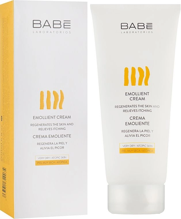 Увлажняющий крем-эмолиент для сухой кожи - BABE Laboratorios Emollient Cream, 200 мл - фото N1
