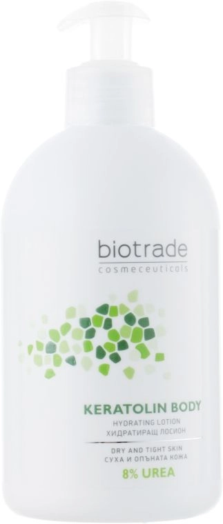 Зволожуючий лосьйон для тіла з 8% сечовини з пом'якшувальною дією - Biotrade Keratolin Body Hydrating Lotion, 400 мл - фото N1