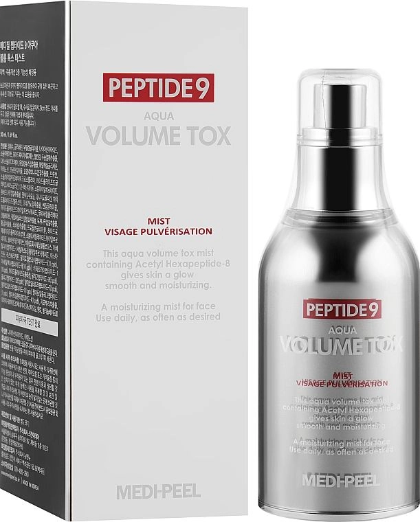 Зволожуючий міст для обличчя з ефектом ліфтингу - Medi peel Peptide 9 Aqua Volume Tox Mist, 50 мл - фото N1