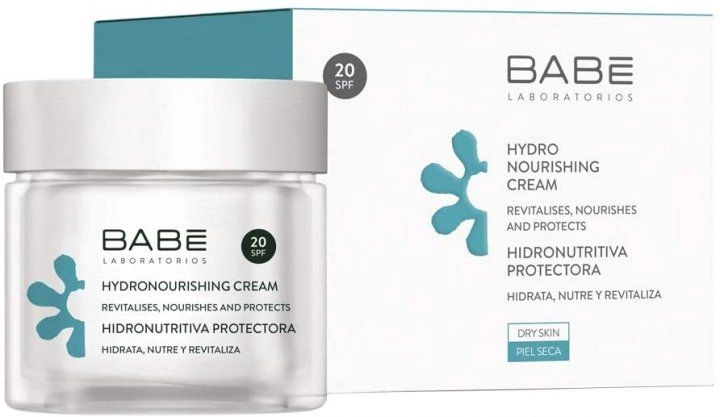 Зволожуючий живильний крем з SPF 20 - BABE Laboratorios Hydro Nourishing Cream SPF 20, 50 мл - фото N1