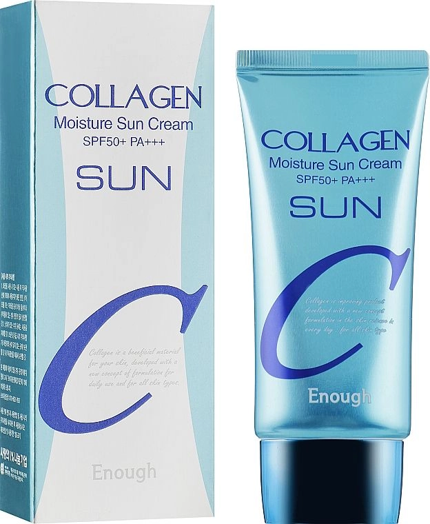 Зволожуючий сонцезахисний крем з колагеном - Enough Collagen Moisture Sun Cream SPF50+ PA+++, 50 мл - фото N1