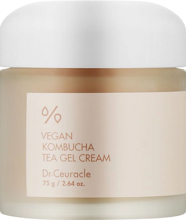 Веганський крем-гель для обличчя з екстрактом комбучі - Dr. Ceuracle Vegan Kombucha Tea Gel Cream, 75 мл - фото N1