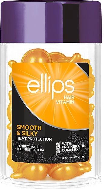Витамины для волос "Безупречный шелк" с про-кератиновым комплексом - Ellips Hair Vitamin Smooth & Silky With Pro-Keratin Complex, 50x1 мл - фото N1