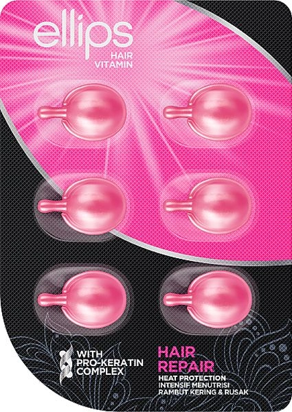 Витамины для волос "Восстановление волос" с про-кератиновым комплексом - Ellips Hair Vitamin Hair Repair With Pro-Keratin Complex, 6x1 мл - фото N1