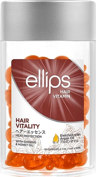 Вітаміни для волосся "Здоров'я волосся" з женьшенем та медом - Ellips Hair Vitamin Hair Vitality With Ginseng & Honey Oil, 50x1 мл - фото N1