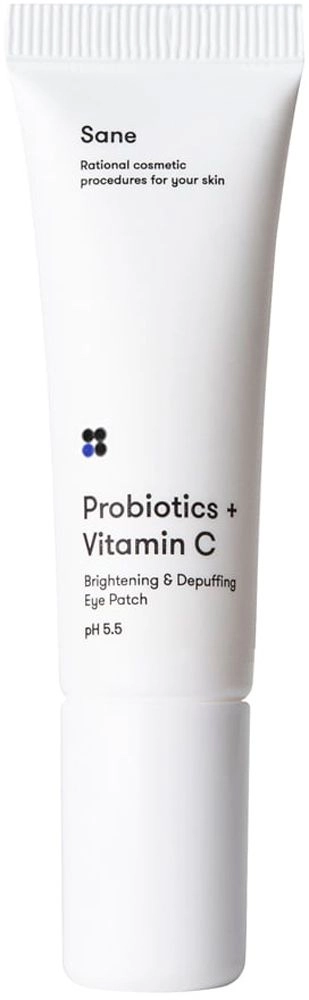 Жидкие патчи под глаза с пробиотиками и витамином C - Sane Brightening & Depuffing Eye Patch, 10 мл - фото N1