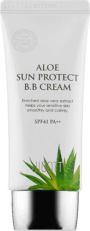 Солнцезащитный увлажняющий BB-крем с алоэ вера - Jigott Aloe Sun Protect BB Cream SPF 41, 50 мл - фото N2