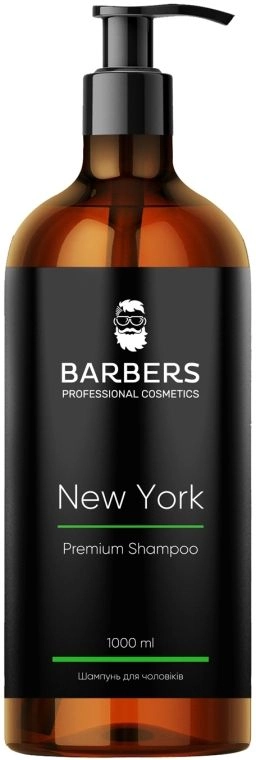 Шампунь для мужчин тонизирующий - Barbers New York Premium Shampoo, 1000 мл - фото N1