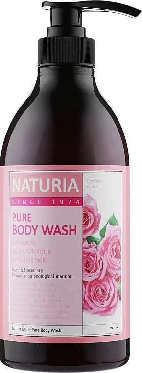Гель для душа Роза-Розмарин - Naturia Pure Body Wash Rose and Rosemary, 750 мл - фото N1