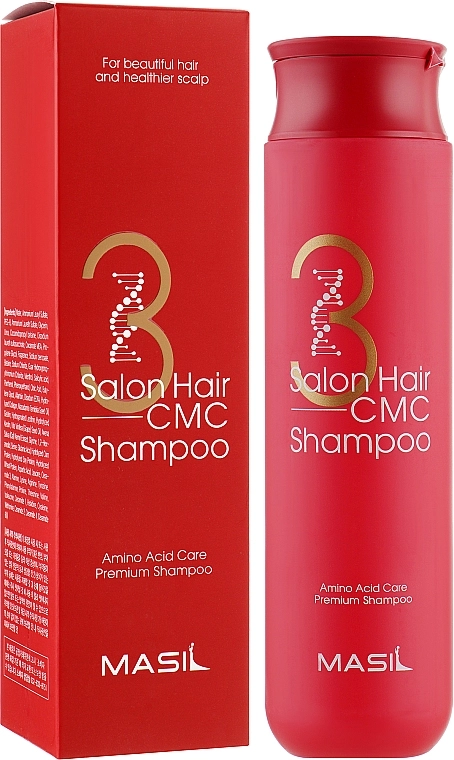 Відновлюючий шампунь із церамідами та амінокислотами для пошкодженого волосся - Masil 3 Salon Hair CMC Shampoo, 300 мл - фото N1