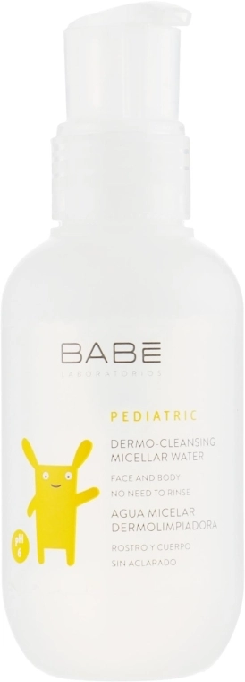 BABE Laboratorios Дитяча дерматологічна міцелярна вода для делікатного очищення шкіри Babe Laboratorios PEDIATRIC Dermo-Cleansing Micellar Water (Travel Size), 100мл - фото N1