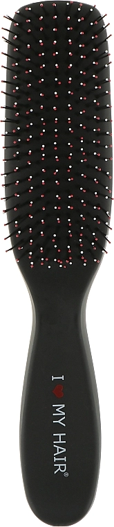 Расческа для волос - I LOVE MY HAIR Spider M, черная матовая - фото N1