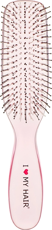 Гребінець для волосся Русалонька - I LOVE MY HAIR Spider S, рожевий прозорий - фото N1