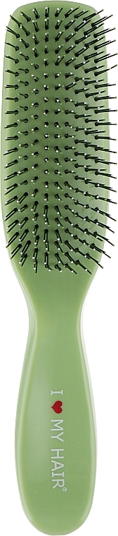 Расческа для волос - I LOVE MY HAIR Spider M, зеленая глянцевая - фото N1