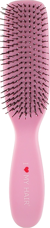 Расческа для волос - I LOVE MY HAIR Spider M, розовая матовая - фото N1