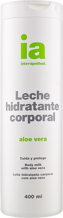 Зволожуюче молочко для тіла з екстрактом Алое Вера - Interapothek Leche Hidratante Corporal Aloe Vera, 400 мл - фото N1