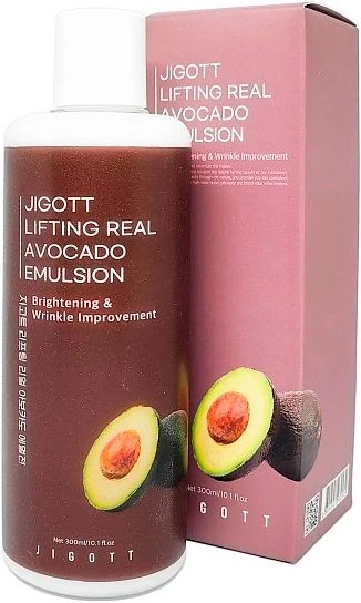 Антивікова ліфтинг емульсія з екстрактом авокадо - Jigott Lifting Real Avocado Emulsion, 300 мл - фото N2